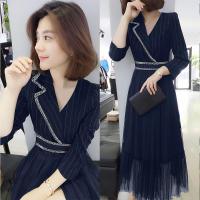 晗亦然春款西装连衣裙女小个子高端法式气质礼服裙春装2021年新款8014