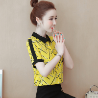 晗亦然实拍2021夏新款短袖时尚上衣服洋气小衫气质衬衣6074