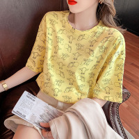 晗亦然印花短袖T恤女2021夏季新款韩版宽松百搭网红打底衫体恤上衣2580