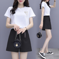 晗亦然短裤套装女夏季2021年新款小个子休闲时尚网红炸街减龄洋气两件套9765
