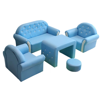 涡润+儿童沙发欧式沙发组合(蓝色)GR743