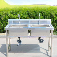 涡润+不锈钢双眼水池GR215