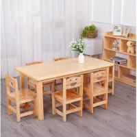 涡润单边橡木加厚幼儿桌GR-0023