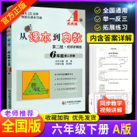 从课本到奥数六年级下册教辅书 第二学期A版 小学6年级下举一反三数学思维训练教材教程 同步课文奥数题练习题 天天练培优练