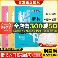 墨点字帖楷书成人入门字帖套装3册荆霄鹏楷书钢笔硬笔字帖学生成人公务员零基础字帖规范字入门基础训练基本笔画偏旁部首间架结构