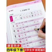 四年级下册字帖人教部编版写字课课练语文课本同步专项练习册小学4年级下学期生字抄写本正楷书钢笔练字帖字词训练词语积累天天练