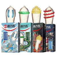 倍力乐狼牙套带刺凸点大颗粒安全套夫妻房事异型避孕套另类情趣性用品刺套刺套霸王龙旋风龙喷水龙g点潜水龙组合