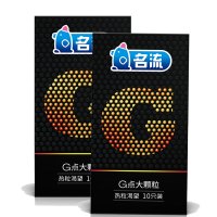 名流 男用避孕套 安全套 G点大颗粒 成人情趣计生性用品 热粒渴望20只装2盒男用凸点大颗粒热感套套
