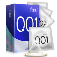 名流001避孕安全套套超薄0.01聚氨酯男用套子 3只装