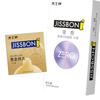 杰士邦零感超薄沁薄6只+黄金持久1只男用安全套003薄夫妻房事计生用品
