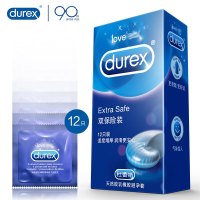 杜蕾斯 (Durex)避孕套 安全套 双保险12只装 物理降敏 加厚 男女用 套套 计生用品后庭保险套
