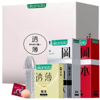 冈本（OKAMOTO）冈本避孕套 带刺狼牙棒 男女用安全套计生情趣用品 skin纯8+激薄5+质感3+透薄3【送赠品3】