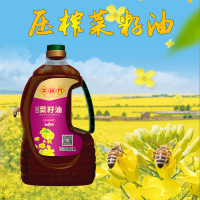 1.8L幸福门浓香压榨菜籽油 非转基因家用瓶装食用油