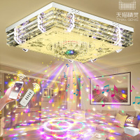 2021年新款音乐客厅灯水晶灯大厅大气灯具简约现代七彩大灯吸顶灯