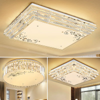 led吸顶灯客厅灯水晶灯饰长方形大灯卧室灯房间灯具组合套装简约现代大气家用大厅灯2020年新款轻奢餐厅吊灯