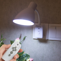带灯罩插座灯LED节能照明床头台灯卧室宿舍小夜灯宝宝婴儿喂奶