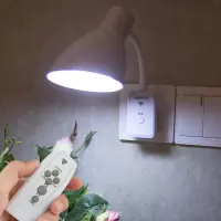 带灯罩插座灯LED节能照明床头台灯卧室宿舍小夜灯宝宝婴儿喂奶