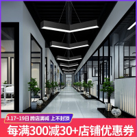 LED造型灯v形箭头灯办公室健身房网咖店铺商场走廊过道工业风吊灯