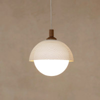 北欧后现代简约餐厅吊灯实木镂空艺术阁楼玄关胡桃木卧室床头吊灯