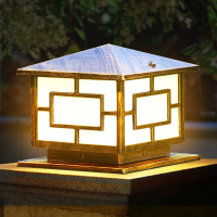 太阳能柱头灯户外防水围墙灯花园别墅大门灯柱子灯家用庭院墙头灯