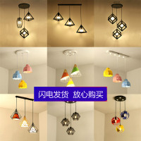 餐厅吊灯北欧简约现代LED灯美甲发廊创意咖啡厅过道灯酒吧台灯具