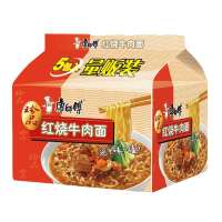 康师傅珍品袋红烧牛肉五连包