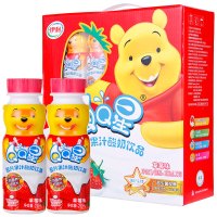 伊利QQ星营养果汁酸奶饮品草莓味200ml