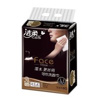 洁柔Face(黑色)天然无香/古龙水香味150抽3层抽取式纸面巾(3包装)