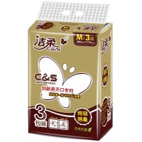 洁柔C&S金尊130抽3层抽取式纸面巾(3包装)