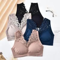 80-220斤中老年款蕾丝内衣女无钢圈抹胸聚拢收副乳文胸防下垂美背衫伊格