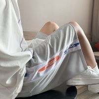 男夏季ins裤子男潮流运动裤休闲篮球裤宽松冰丝短裤男衫伊格