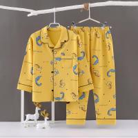 儿童睡衣春秋季修身男童家居服柔软小孩女空调服衫伊格