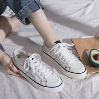 小白鞋女ins帆布鞋2021春秋新款韩版百搭本山风学生板鞋潮衫伊格
