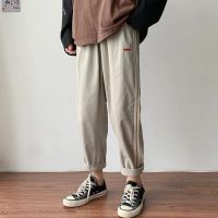 ins日系夏季裤子男学生韩版宽松潮流男士休闲裤运动九分裤薄款潮衫伊格
