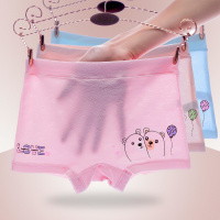 提花莫代尔棉儿童内裤女童内裤平四角裤透气冰丝卡通小中大童宝宝衫伊格