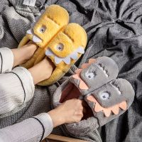 卡通棉拖鞋女冬家居可爱包根毛绒情侣厚底防滑冬季家用男棉拖室内衫伊格