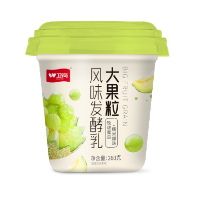 卫岗 大果粒酸牛奶 玫珑蜜瓜 糯米爆珠口味 260g