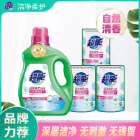 超能洗衣液[5斤]组合装深层去污柔软馨香植萃低泡易漂洗不伤衣物增艳护色自然清香