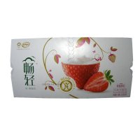 伊利畅轻八连杯-草莓果粒酸牛奶100g*8
