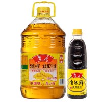 鲁花 5S压榨一级花生油5.436L