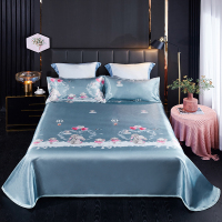 顾致家纺 可水洗冰丝凉席三件套折叠家用1.8m/2.0m单人双人夏季冰丝席套装