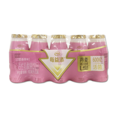 伊利每益添活性乳酸菌饮料-百香果味100ml*5