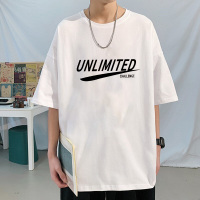 玳恩玳恩原宿风ins潮流短袖T恤男夏季韩版宽松圆领体恤潮牌百搭五分袖衣服