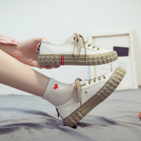 玳恩ulzzang帆布鞋女鞋2021年新款韩版小白鞋学生百搭饼干ins潮鞋春秋