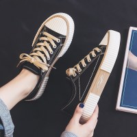 玳恩帆布鞋女鞋2021年新款春季小白韩版百搭ulzzang2021学生饼干板鞋