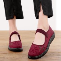 玳恩春季老人鞋女防滑软底老太太中老年妈妈鞋平底奶奶单鞋老北京布鞋