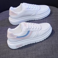 玳恩2021春季新款小白鞋女韩版百搭初中学生休闲板鞋透气少女孩运动鞋