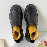 玳恩英伦风女鞋复古小皮鞋2021年新款中跟圆头单鞋子女春季ins潮网红