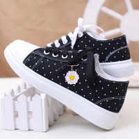 玳恩女童小雏菊帆布鞋女2020新款韩版百搭低帮透气大童板鞋平底休闲鞋