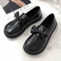 玳恩英伦风复古小皮鞋女百搭2021新款女鞋子平底乐福鞋学院单鞋女学生